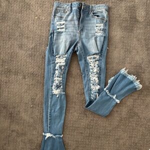 Fashion Nova | Fray What You Mean Flare Leg Jeans